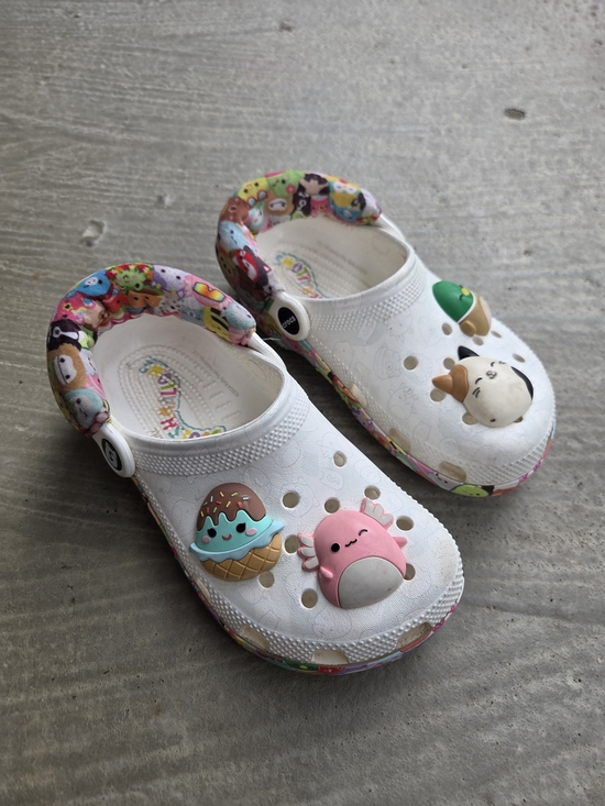 CROCS Other - CROCS White Kids Clog Sandals with Colorful Character Charms